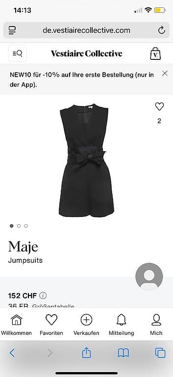 Tute: Maje Paris Jumpsuit schwarz mit Bindegürtel M – Usato da Zürich venduto da Ineselisabeth 1