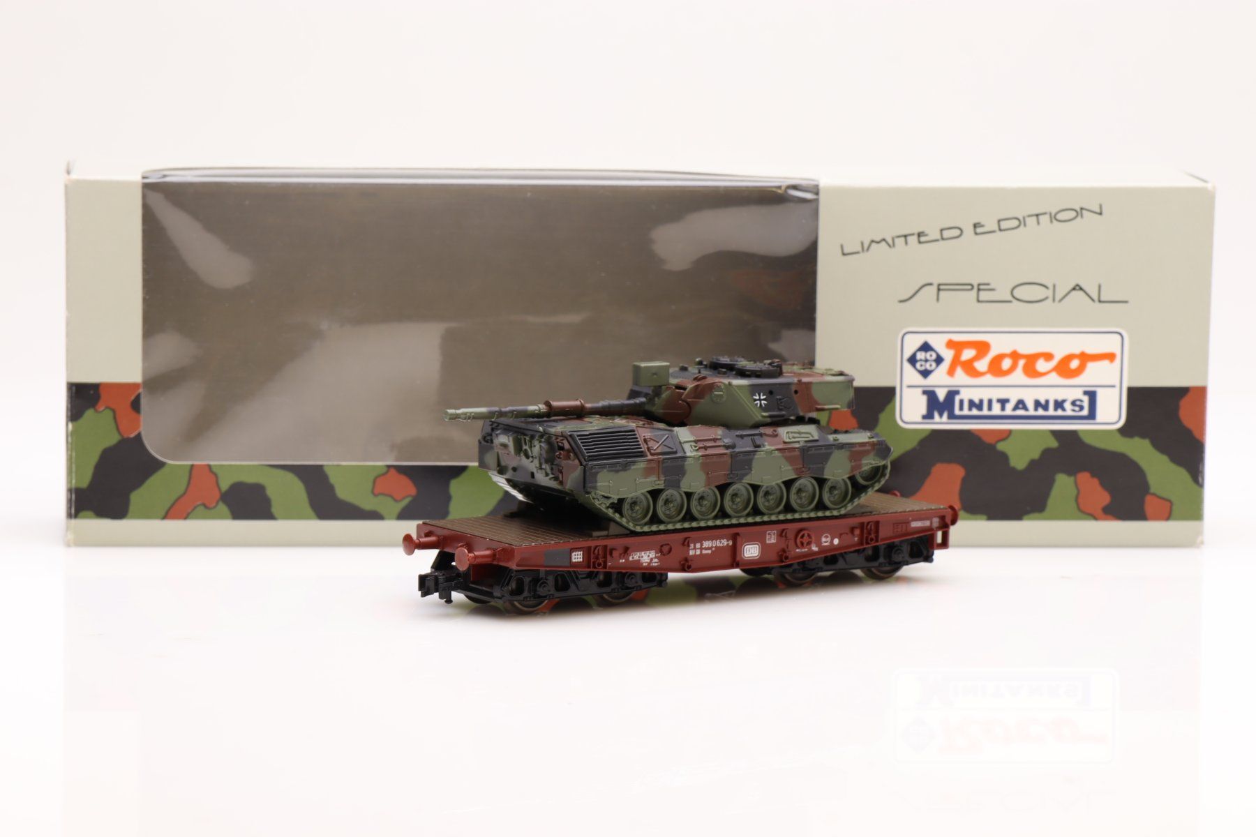Roco Modellini di ferrovie: Roco 813 Minitanks DB Panzerwagen, H0 – Nuovo (secondo la descrizione) da Ried (Muotathal) venduto da Modellbahn.swiss