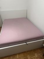 IKEA Malm Bett + Matratze & Stauraum 140x200 cm weiss 