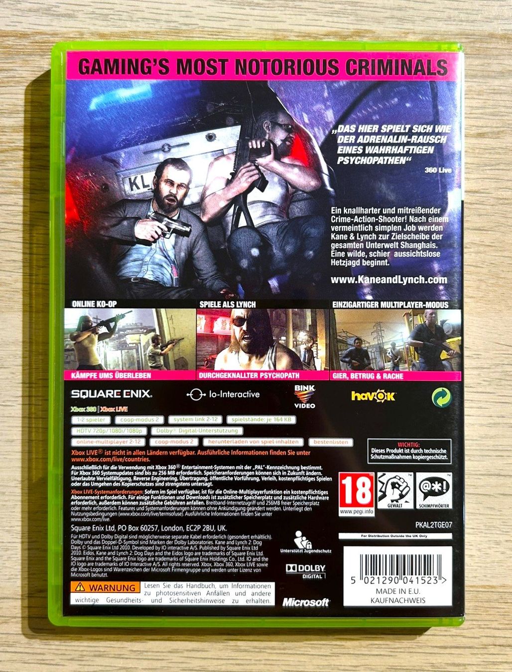 Microsoft Giochi: Kane & Lynch 2 Dog Days Xbox 360 – Usato da St. Gallen venduto da Alpine.Arcade 1
