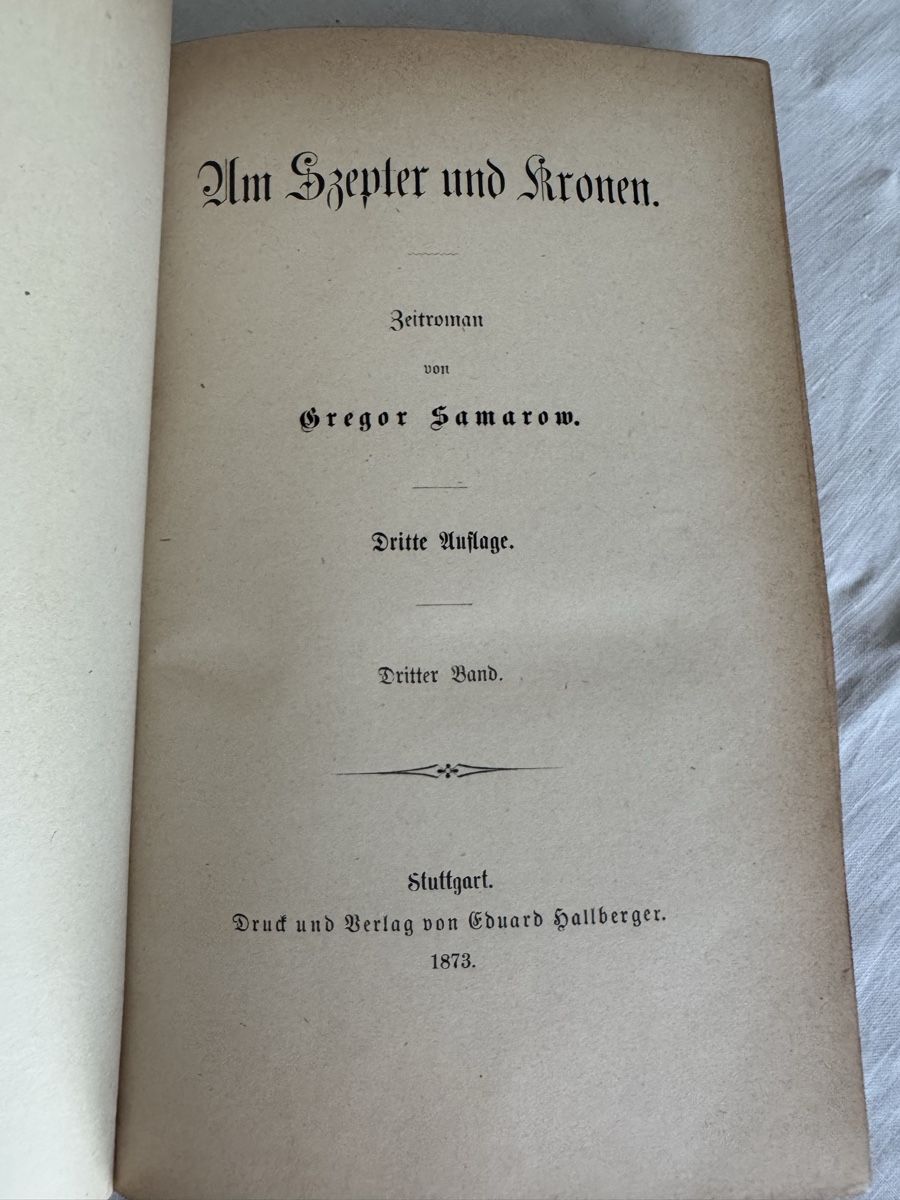 Libri: Ledergebundene Bücher, Gregor Samarow auf deutsch  – Usato da Langnau am Albis venduto da pla_2vk5 4
