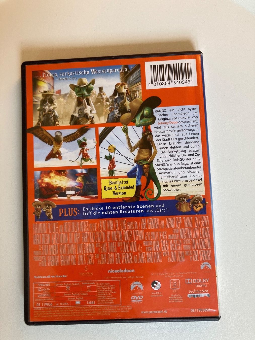 Tutti i DVDs: DVD: Rango "Sperrt die Wüste ab - Rango kommt!" – Usato da Basel venduto da AufeinenBlick 1