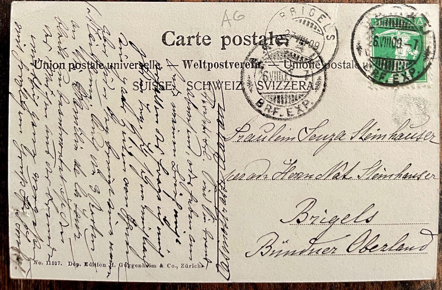 Ansichtskarten: HABSBURG - AG: Schloss 1909 – Gebraucht aus Lutry von Ediego 1