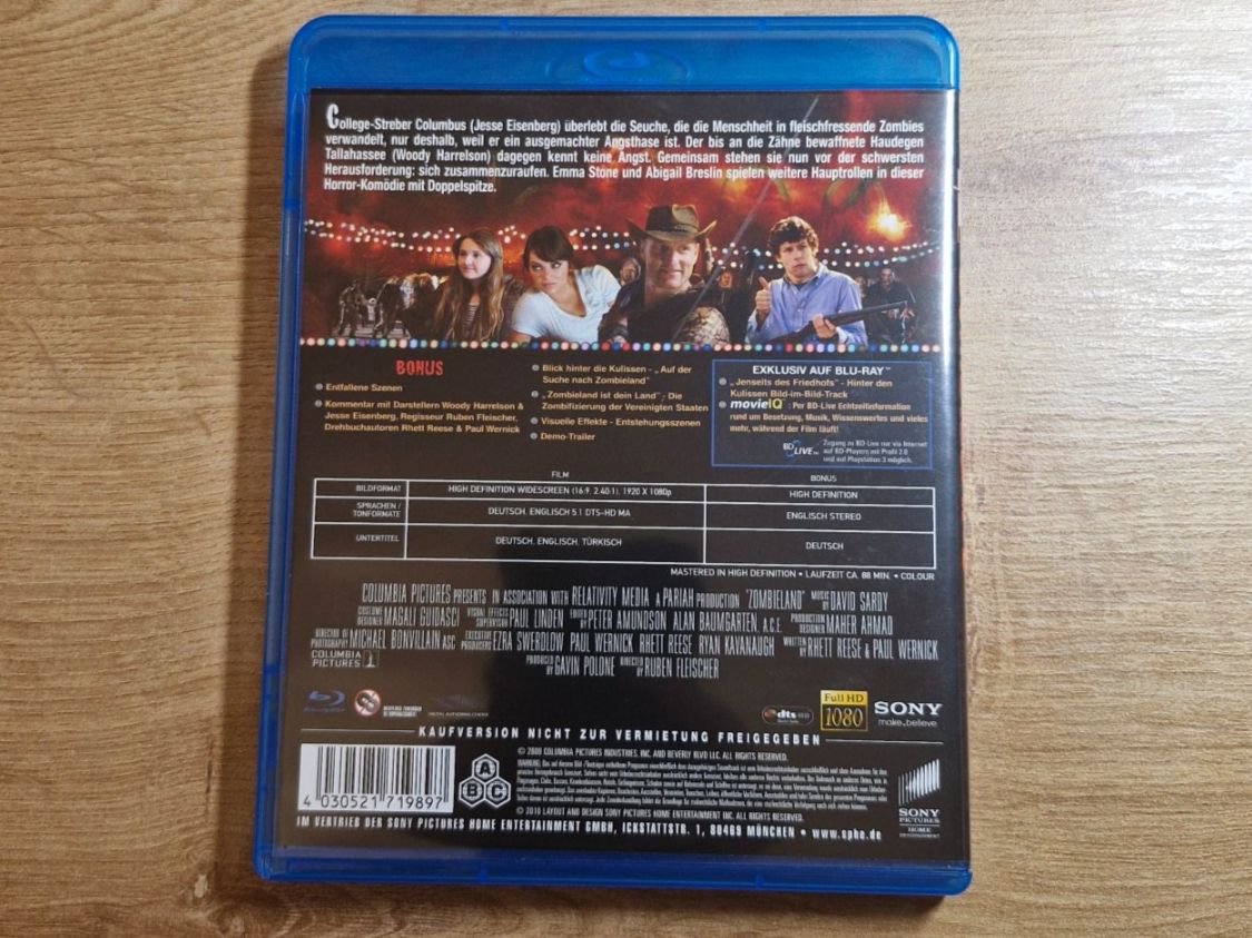 Tutti i DVDs: Zombieland (2009) Bluray – Usato da Pfungen venduto da Whitie 1