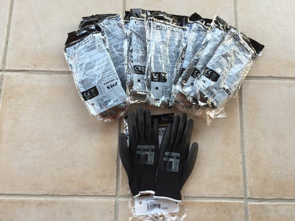 Guanti & manicotti: 8 Paar Nylon Portwest PU Handschuhe M – Nuovo e nell'imballaggio originale da Beatenberg venduto da nonnkari 3
