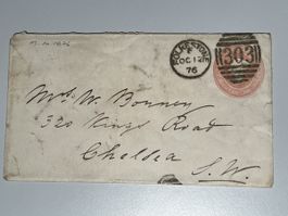 Grossbritannien 1876, One Penny, Folkestone/ London, Top 