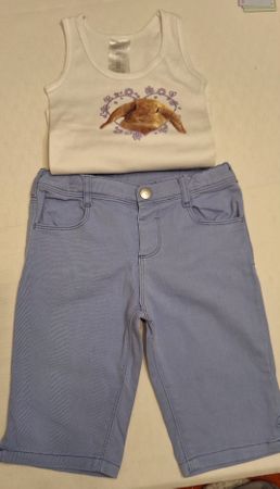 Sommer Set: Top Gr. 98/104 & Shorts Gr. 122, Top Zustand!