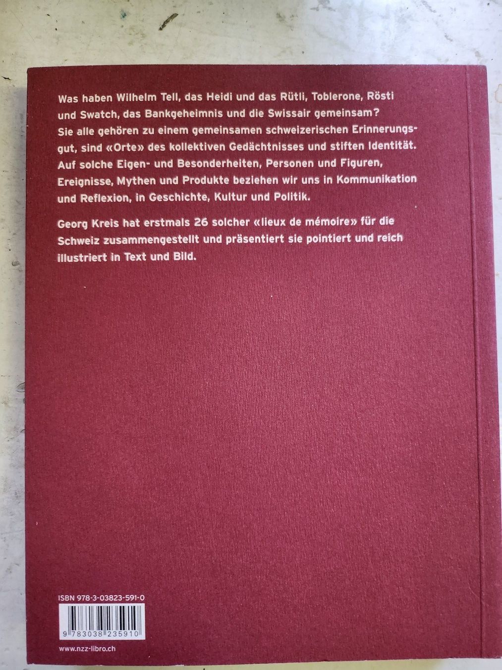 Libri: Schweizer Erinnerungssorte - Georg Kreis – Usato da Dietikon venduto da Buchantiqdietikon 1