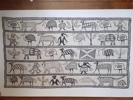 Art africain Tissu Sénoufo auf Papier , Nouvelle Images 1996