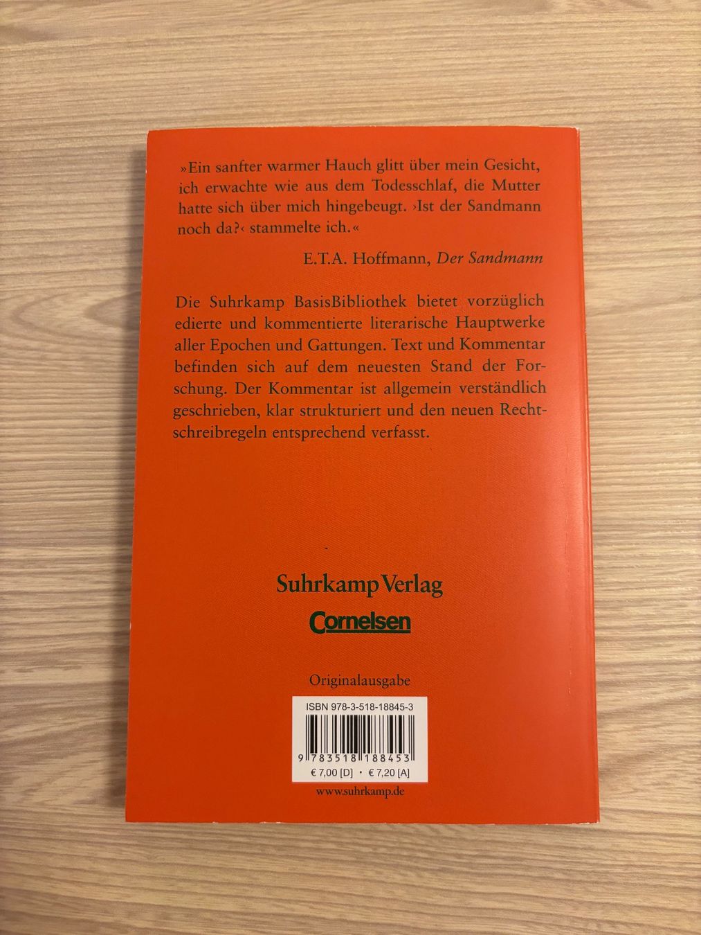 Libri: Der Sandmann, E.T.A. Hoffmann – Usato da Niederrohrdorf venduto da Madoqua 1