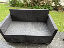Gartenlounge Sofa, Polyrattan,  guter Zustand