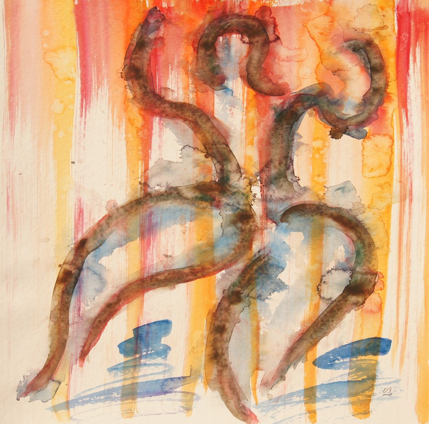 Gemälde: Aquarell: Thick legs – Gebraucht aus Fribourg von erw_68dx