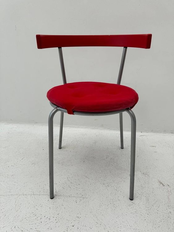 6 Vintage Rote Ikea Karo Stühle von Lars Norinder Kaufen auf Ricardo
