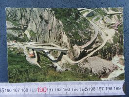 GOTTHARDSTRASSE SCHÖLLENEN URI AK NEUE + ALTE TEUFELSBRÜCKE