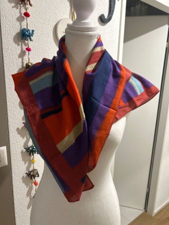 Foulard mit Streifenmuster  von Rodier ca. 80 x 74 cm
