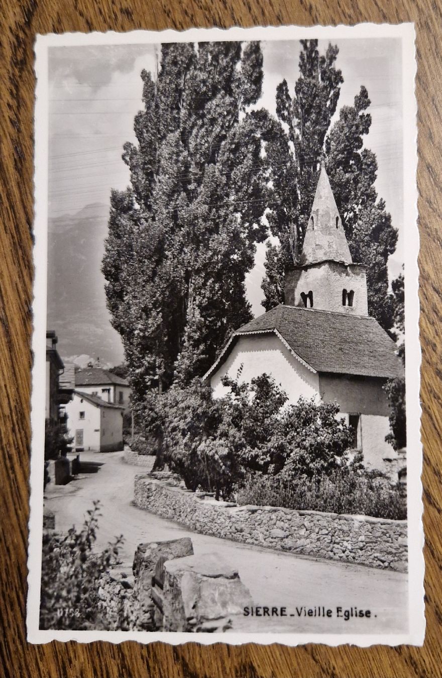 Cartoline postali: Sierre, Vieille Eglise, 1960 – Usato da Ebikon venduto da Donar50