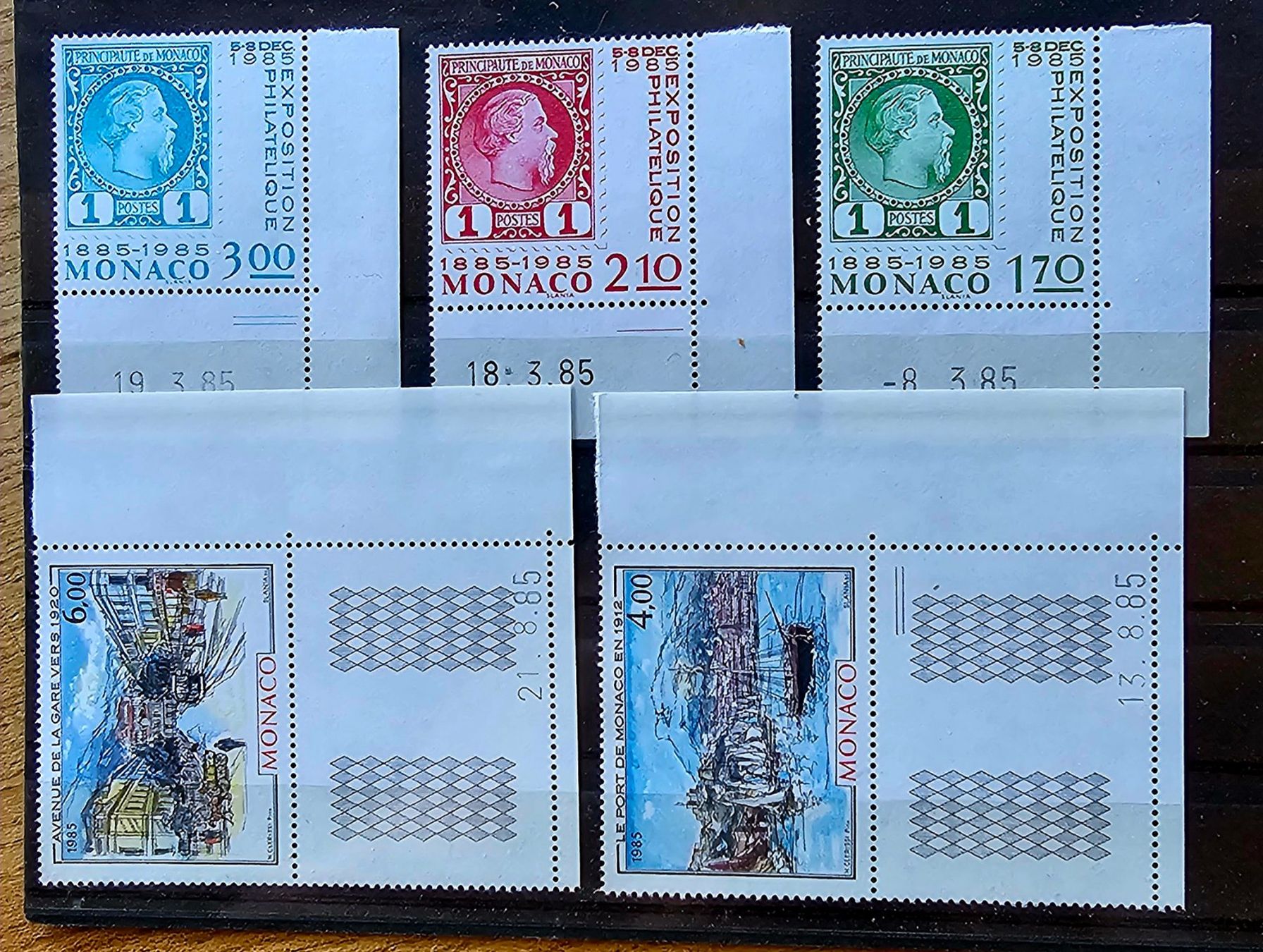 Tous les timbres: MONACO coins datés  ** 1985 – Neuf (Voir description) à Les Valettes par Nuba1