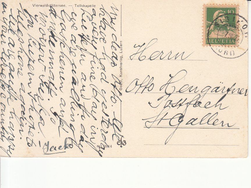Cartoline postali: Tellskapelle 1922 – Usato da Bürglen TG venduto da StampGraf 1