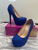 Sexy Pumps Gr 37 mit Strasssteinen wie neu