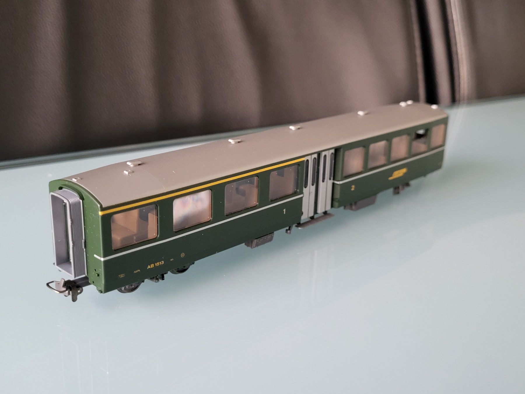 Bemo Modellini di ferrovie: H0m  Bemo  RhB AB 1513  Mitteleinstieg NEU ! – Nuovo e nell'imballaggio originale da Oberburg venduto da sensetal 7