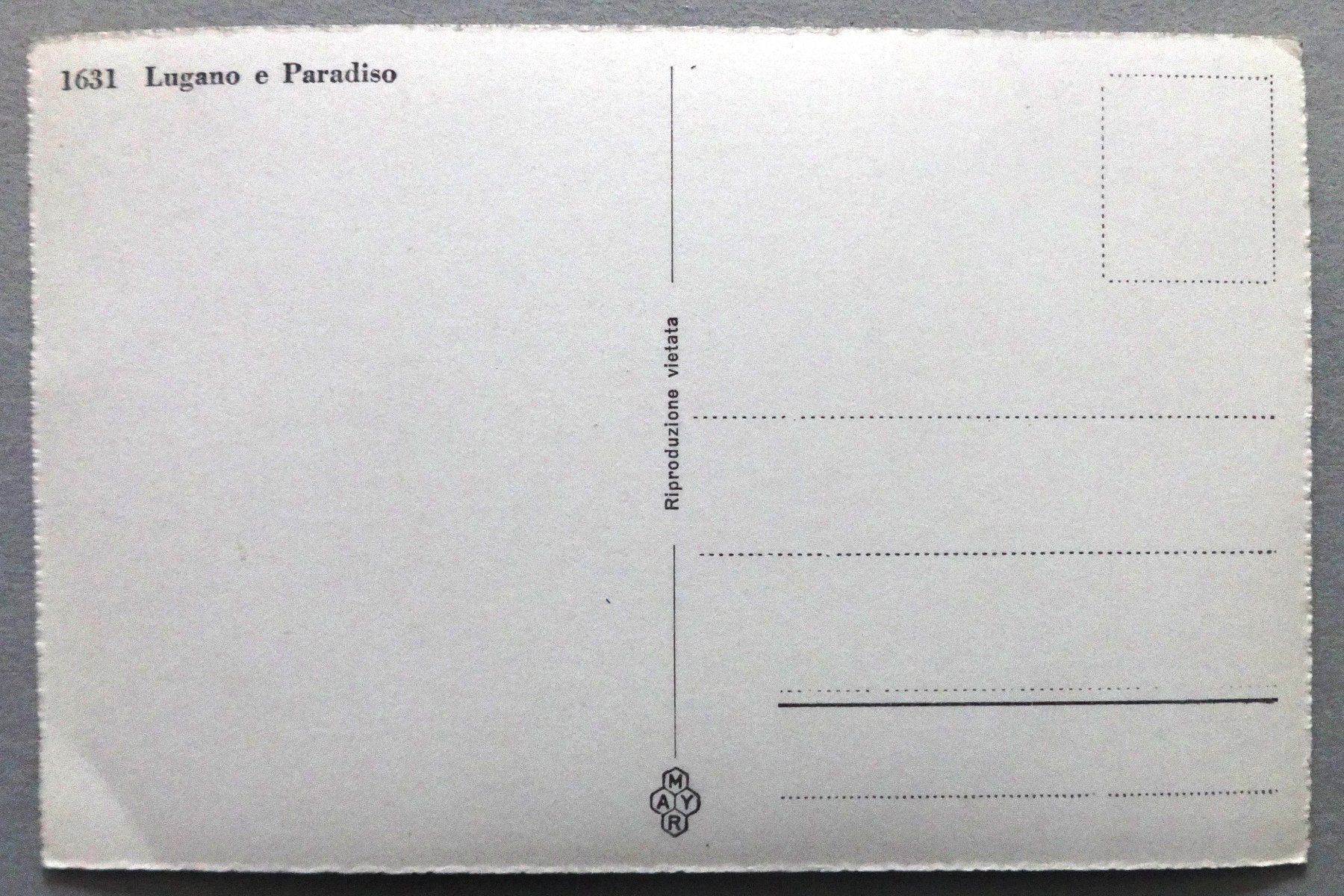 Cartoline postali: Lugano e Paradiso – Usato da Fétigny venduto da Billy2miny 1