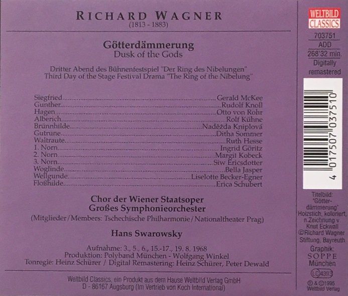CDs: Wagner - Götterdämmerung (Swarowsky) – Gebraucht aus Grüningen von azulamarillo 1