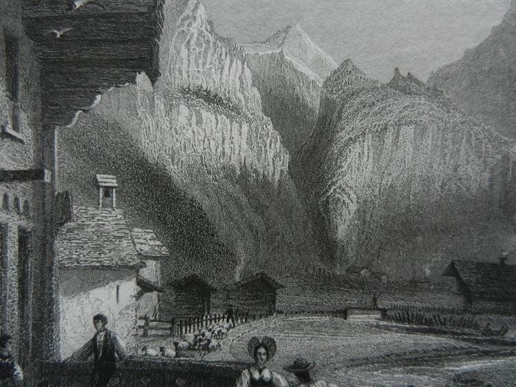 Incisioni: Kandersteg Stahlstich von Bartlett – Usato da Risch venduto da Rischli15 9