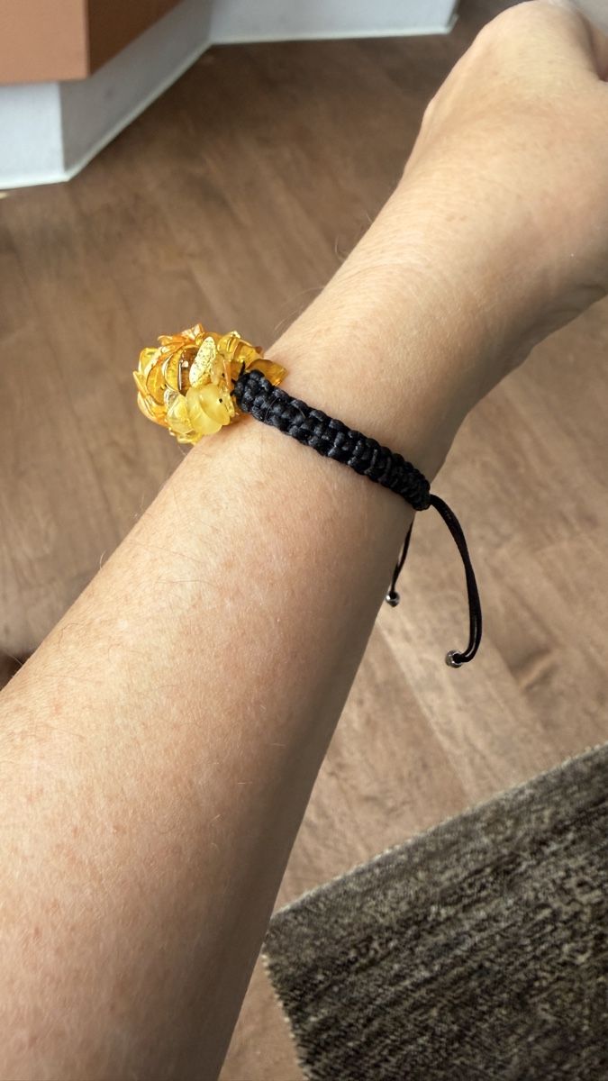 Bracciali & Braccialetti: Makramee-Armband mit Bernstein – Nuovo e nell'imballaggio originale da Ebikon venduto da elischka 4