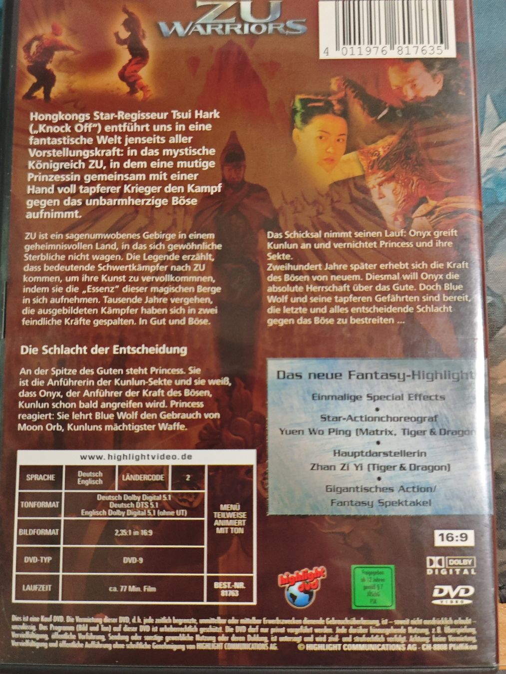 Tutti i DVDs: Zu Warriors  – Usato da Laufenburg venduto da Toni5010 1