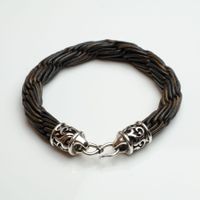 Armband Leder & Silber 925 (10015)