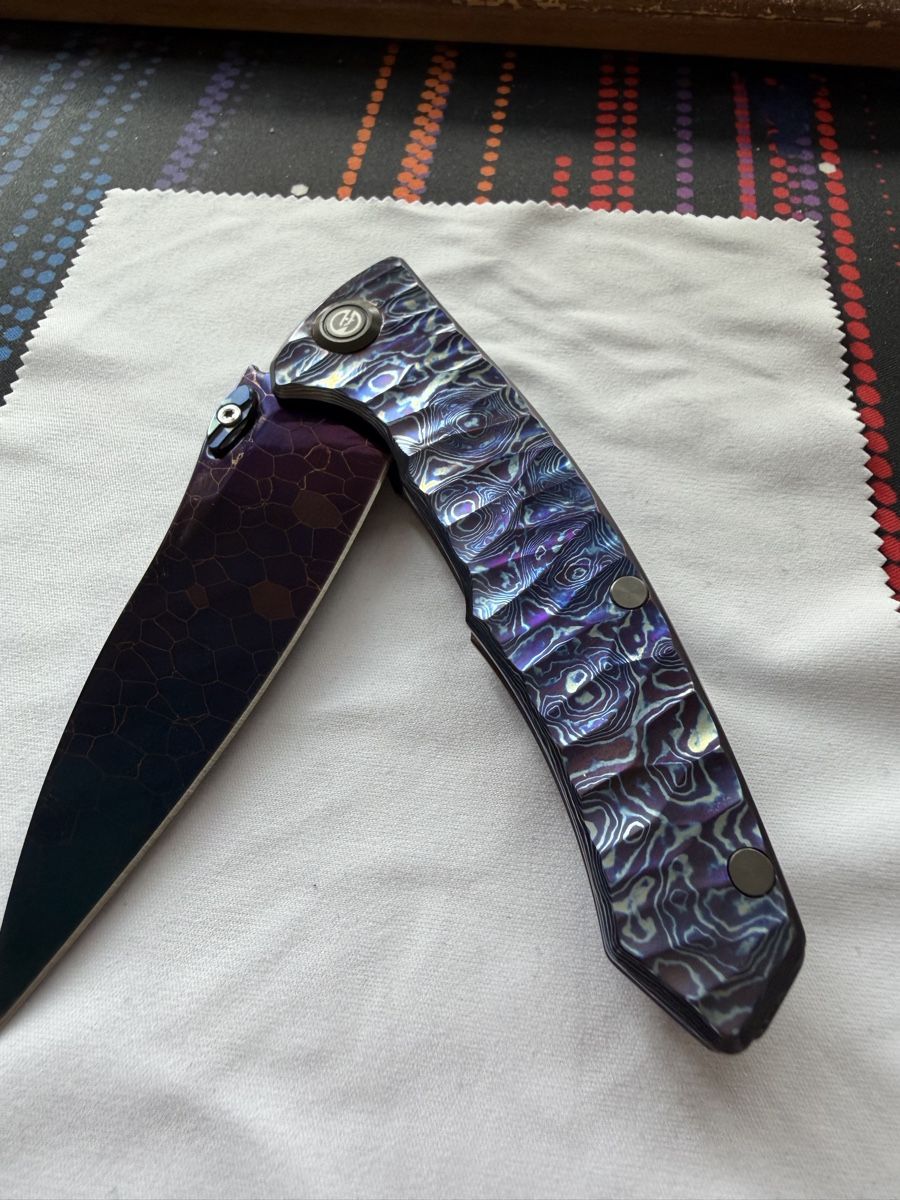 Taschenmesser: Knife Maxace Corvus Timascus Dragonskin – Neu (gemäss Beschreibung) aus Affoltern am Albis von gpi_q8jk