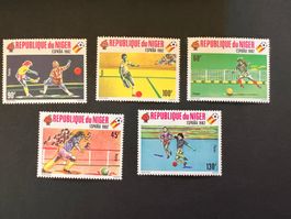 Fussbal WM 82 Serie Mi. 719/23 Niger Luxus ** (2328)