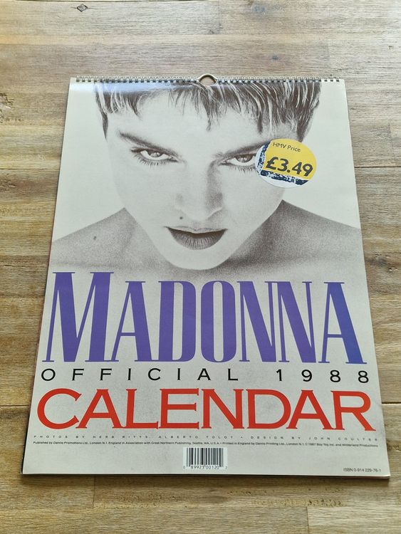 Madonna offizieller Kalender 1988 komplett  Kaufen auf Ricardo