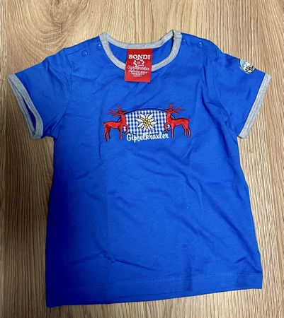 Gipfelkraxler Berg Wander T-Shirt blau Grösse 92 neu