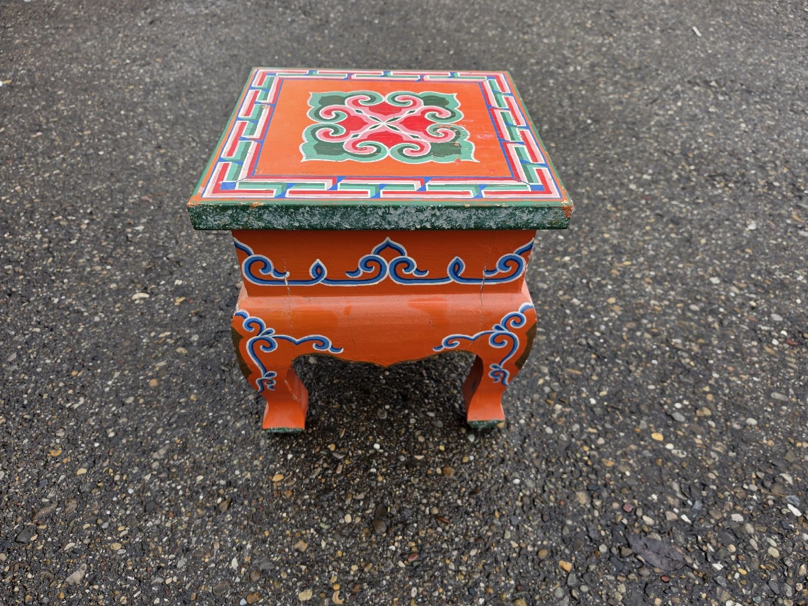 Tavoli: Handbemalter Mini-Tisch / Hocker - Vintage Dekorativ. – Usato da Mettlen venduto da elios0888 1