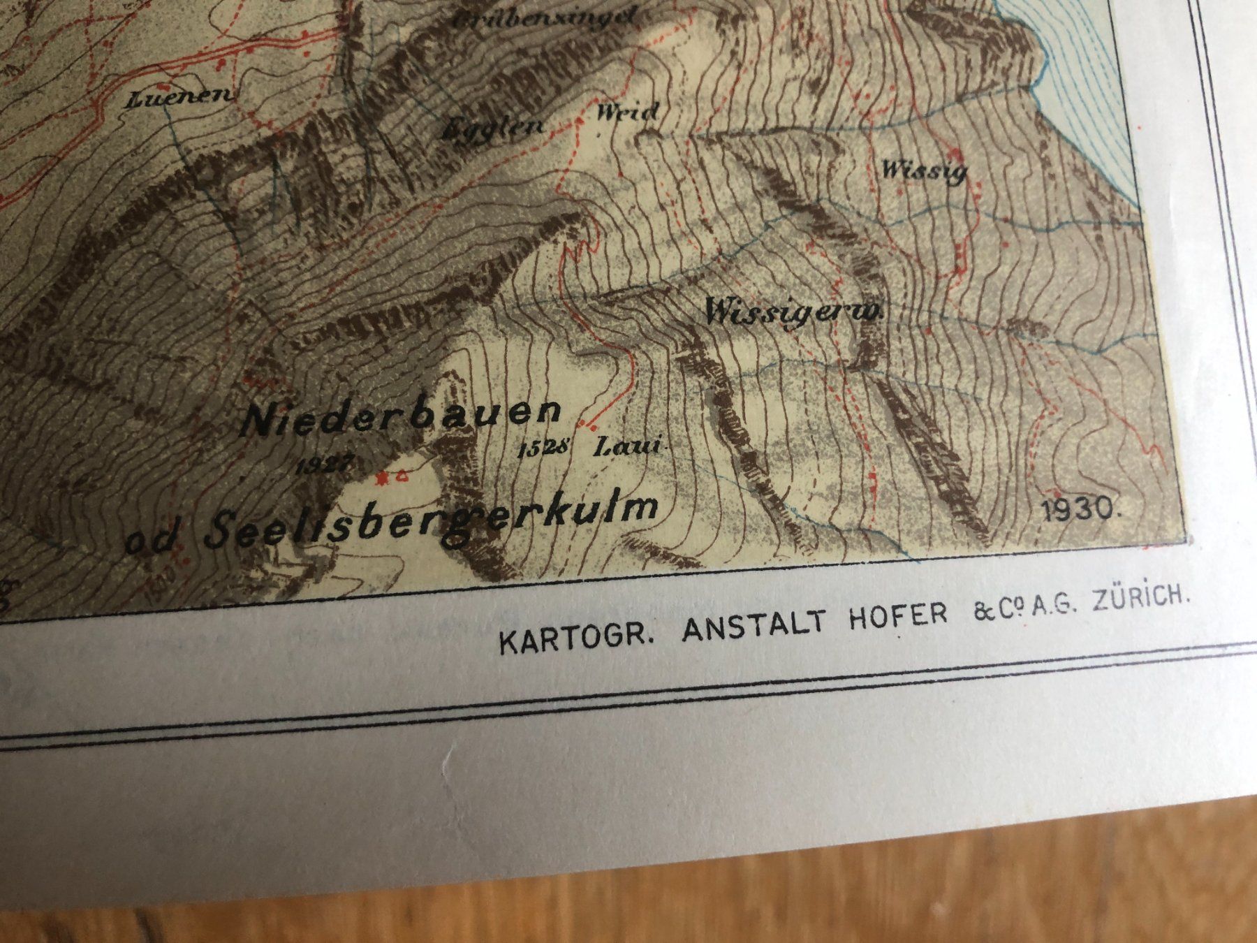 Landkarten & Atlanten: Hofer's Exkursionskarte: Rigi 1930 – Gebraucht aus Zürich von allp 7