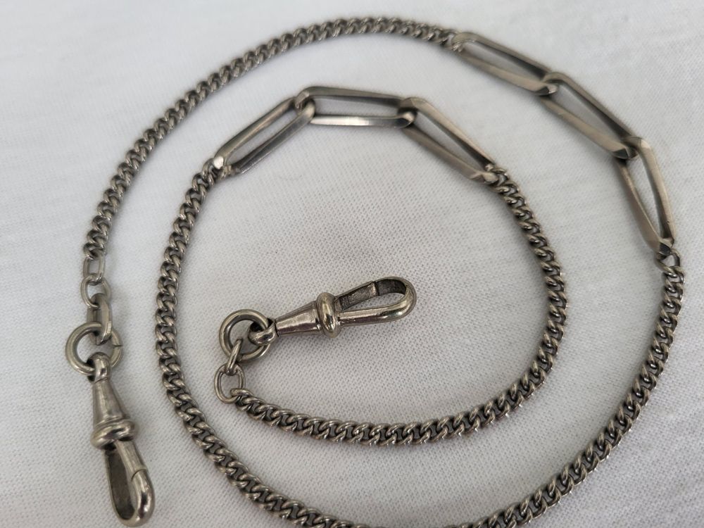 ZTA Herren Albert Kette Bronze Taschenuhr Kette Weste Kette Mit Kompass