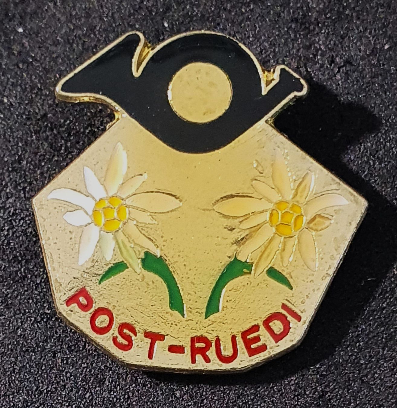 Placchette & Badge: CC895 - Pin Posthorn Post - Ruedi  Edelweiss – Usato da Reinach BL venduto da Boston-Verkauf