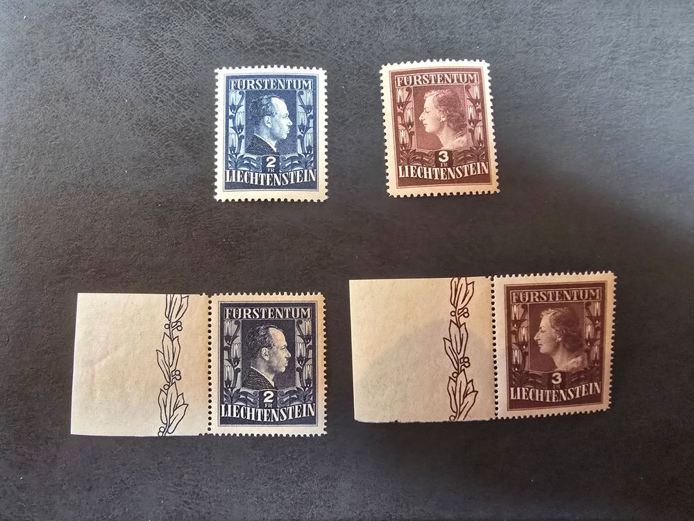 Tutti i francobolli: Liechtenstein znr 248-249 Aund B postfrisch – Usato da triesenberg venduto da wisi369