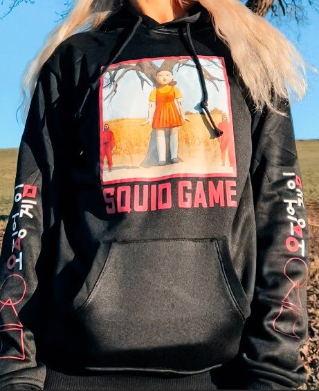 Pulls & Sweat-shirts: Squid Game Pullover Hoodie Kapuzenpullover schwarz rot grau – Neuf avec emballage d'origine à Wettingen par ray_boccia
