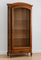 Vitrine style Provincial français vintage verni avec tiroir 