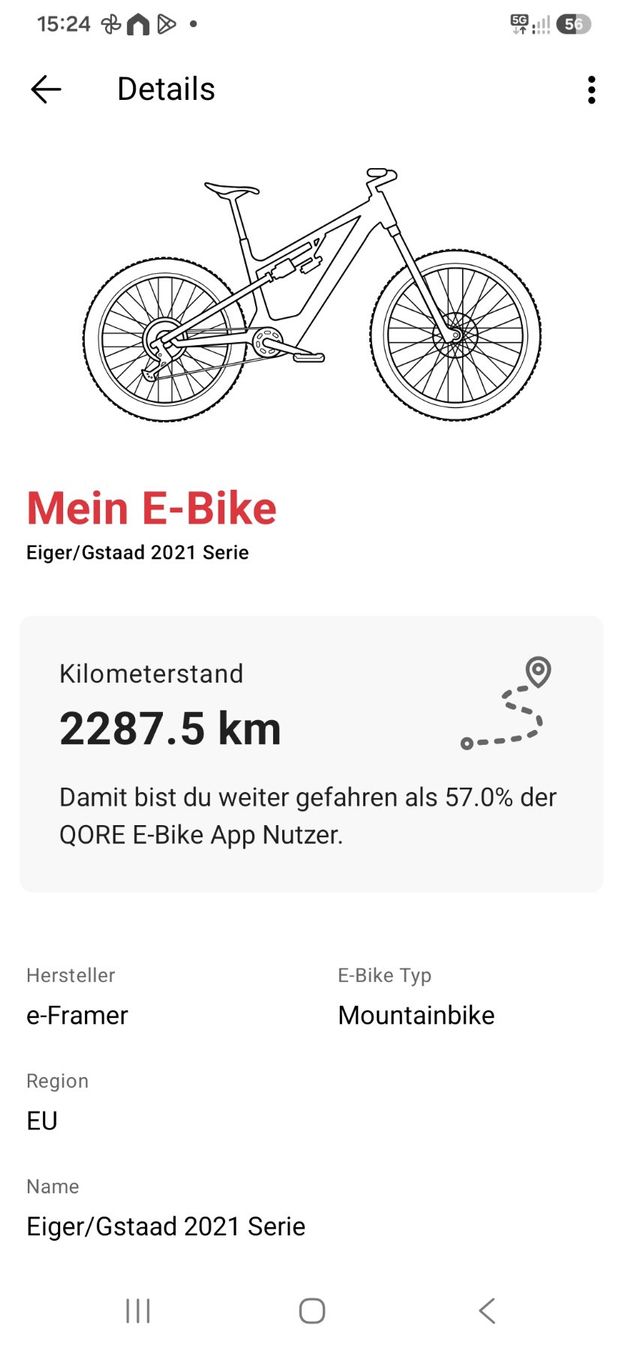 Vélos: E-Mountainbike e-Framer Eiger 2288km Grösse M – D'occasion à Spiez par Singeltrailflyer 7