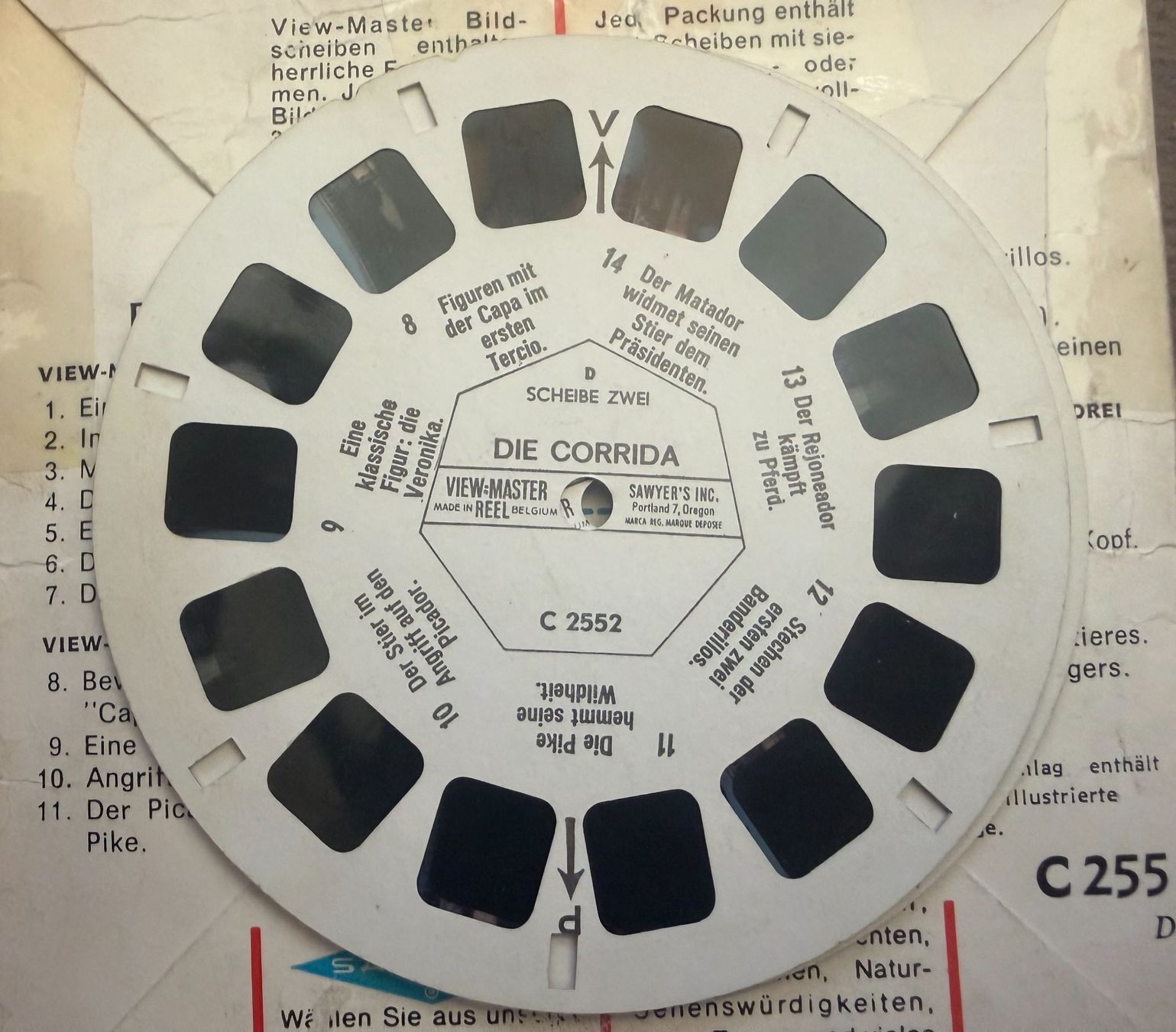 View-master Giocattoli: View-Master 3D: Nr. C 255 Die Corrida -Spanischer Stierkampf – Usato da Tegerfelden venduto da siebenmacky 4