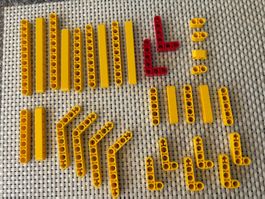 Lego Technik gelbe rote runde Lochbalken LotX