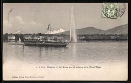 AK Genève, Jet d'eau et le Mont-Blanc