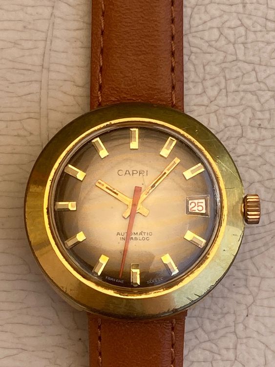 Cadran Montre Bomber Automatic Incabloc Guichet - METAL DECOR Neuf