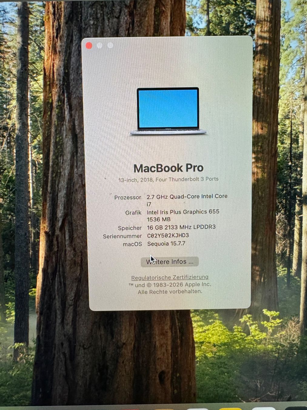 Apple Portables: MacBook Pro 13” 1TB  SSD – D'occasion à Adliswil par Busys 3