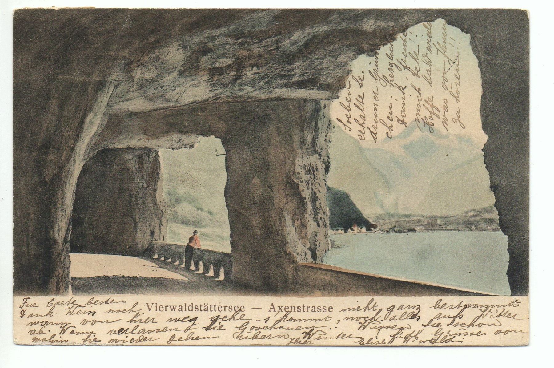 Cartoline postali: FLÜELEN Axenstrasse – Usato da Jona venduto da philajona