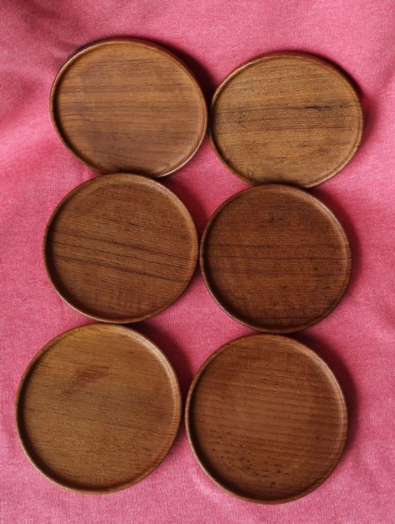 Set 4 sous verre en bois fabriqué en Europe