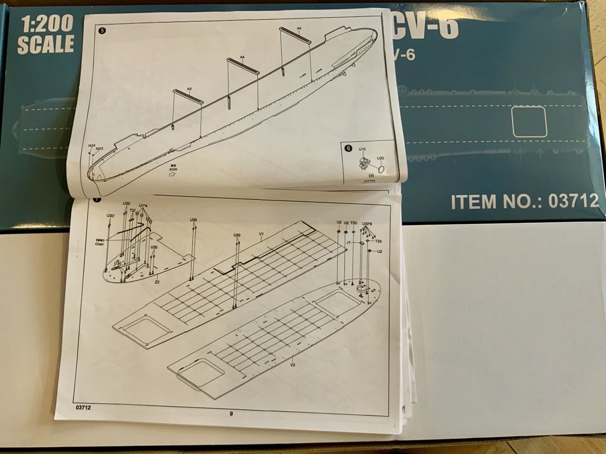 Kit di modellismo & Modellini statici: USS ENTERPRISE CV-6 MASSSTAB 1/200  – Nuovo e nell'imballaggio originale da Erlenbach i. S. venduto da MB-Next-Level 7